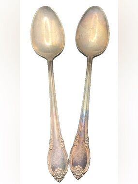 Vintage Rogers Bros 1847 IS Remembrance Pattern Lot of 2 Large Serving Spoons